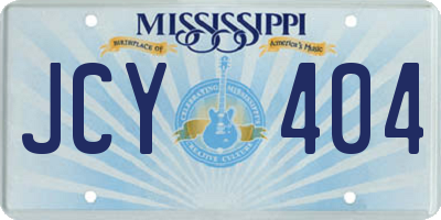MS license plate JCY404