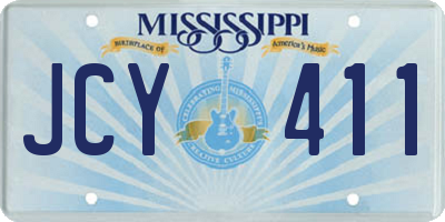 MS license plate JCY411