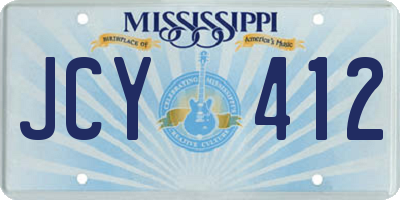 MS license plate JCY412