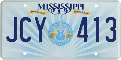 MS license plate JCY413
