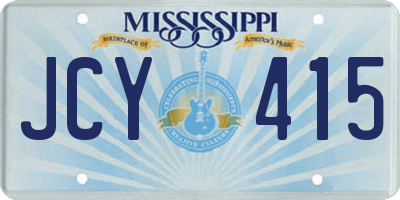 MS license plate JCY415