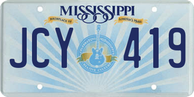 MS license plate JCY419