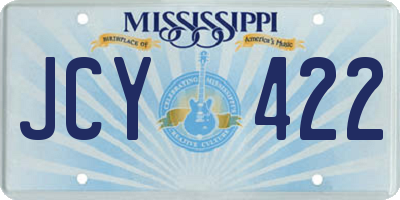 MS license plate JCY422