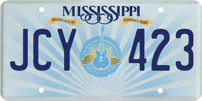 MS license plate JCY423