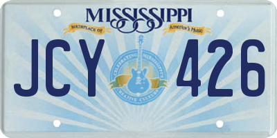 MS license plate JCY426