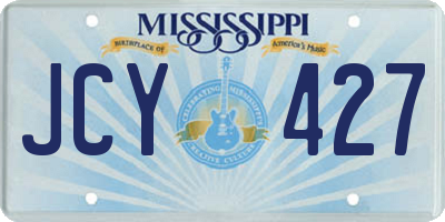 MS license plate JCY427