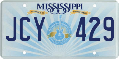 MS license plate JCY429