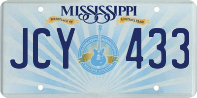 MS license plate JCY433