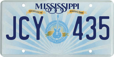 MS license plate JCY435