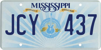 MS license plate JCY437