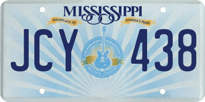 MS license plate JCY438