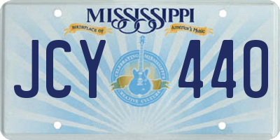 MS license plate JCY440