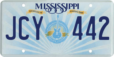 MS license plate JCY442