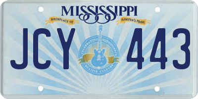 MS license plate JCY443