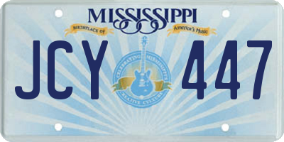 MS license plate JCY447
