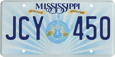MS license plate JCY450