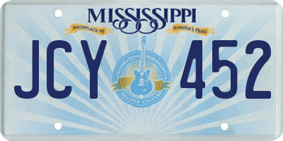 MS license plate JCY452