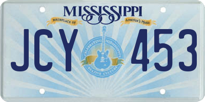 MS license plate JCY453