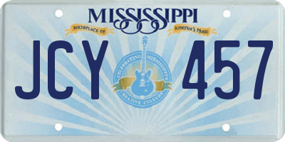 MS license plate JCY457