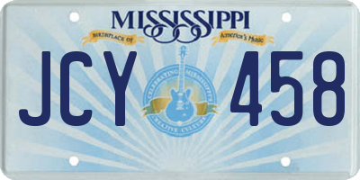 MS license plate JCY458