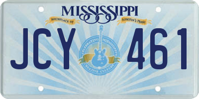 MS license plate JCY461