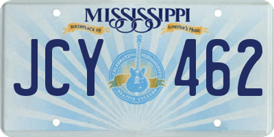 MS license plate JCY462