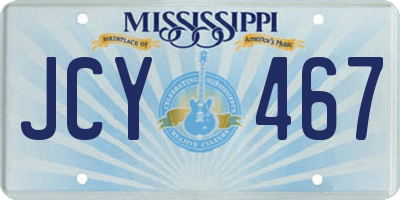 MS license plate JCY467