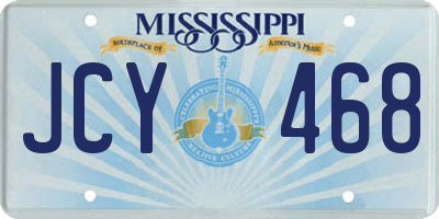 MS license plate JCY468