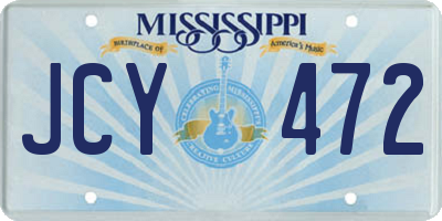 MS license plate JCY472