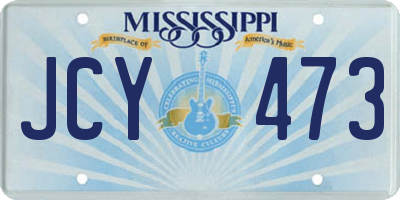 MS license plate JCY473