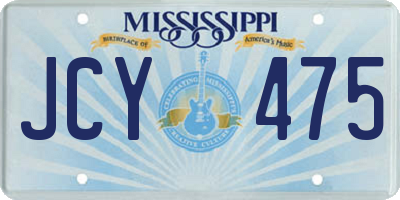 MS license plate JCY475