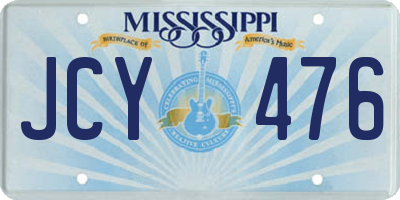 MS license plate JCY476