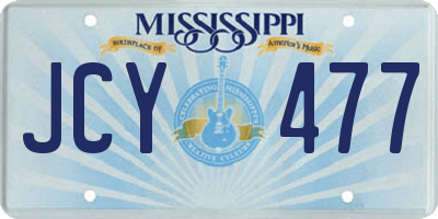 MS license plate JCY477