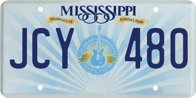 MS license plate JCY480