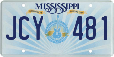 MS license plate JCY481