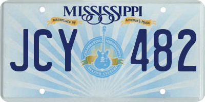 MS license plate JCY482