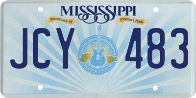 MS license plate JCY483