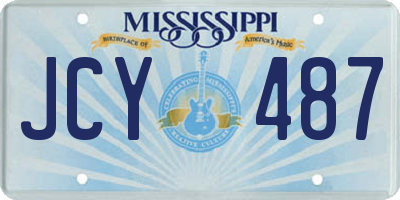 MS license plate JCY487