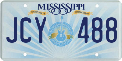 MS license plate JCY488