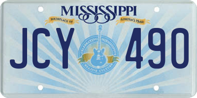 MS license plate JCY490