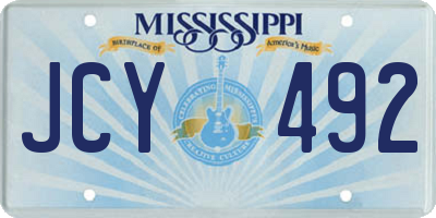 MS license plate JCY492