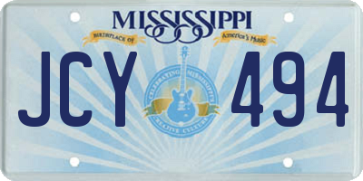 MS license plate JCY494