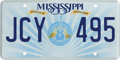 MS license plate JCY495