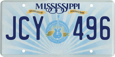 MS license plate JCY496