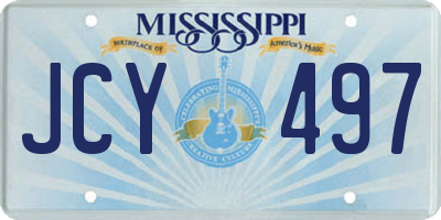 MS license plate JCY497
