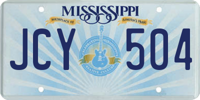 MS license plate JCY504