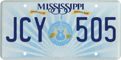 MS license plate JCY505