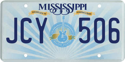 MS license plate JCY506