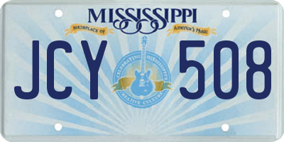 MS license plate JCY508