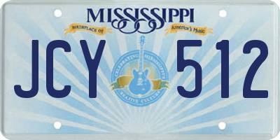 MS license plate JCY512